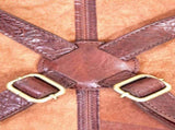 Pierre Cardin Professional Leather Apron Butcher Woodwork Hairdressing Barber Chef - Chestnut V563-PC3433-CHESTNUT