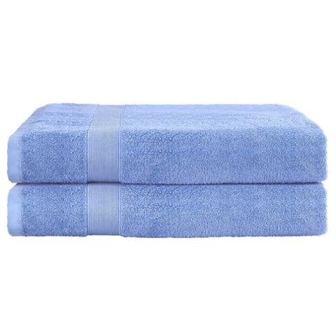 2 Pack Bath Sheets Set Cotton Extra Large Towel Blue TOWEL-D-180-L-BL