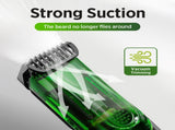 Green Beard & Hair Trimmer with Strong Vacuum Suction and Digital Display - Waterproof Rechargable V888-ELOSUNG45658