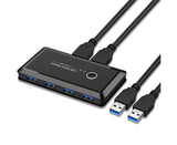 USB 3.0 Switch Selector 2 Computer Sharing 4 Devices for Keyboard Mouse Printer Black V1263-JX-1101
