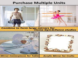 Shatterproof Acrylic Mirror Tiles 4-Pack Wall Stickers for Kids, Home Gym, Bedroom & Bathroom, V1107-CS-RJZ1616