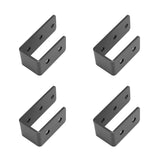 4PCS Door Barricade Bracket Heavy Duty Steel Open Security Bar Holder U Bracket for Barn Shed Garage V1294-YM0901-3114230162611