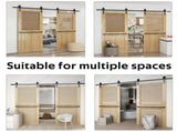 Sliding Barn Door Hardware Kit Heavy Duty Rust Resistant Single Door 3M V178-66897