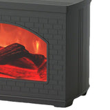 270ml Mist Humidifier Simulated Fireplace Design Power Off Protection Fire Diffuser for Home Black V1294-YM0521-3113230006811