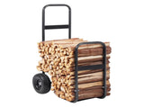Firewood Log Cart Wood Mover Hauler 250 lbs Capacity on PU Wheels Dolly V952-DCCH43XH27XWHHAHJV0