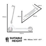 VALK Synergy 5 Electric Scooter, 400W, AU Compliant, Motorised eScooter for Adults, White V219-TRNESCVAS5W