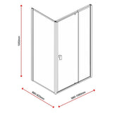 Semi Frameless Shower Screen x 195cm Side AS/NZS Glass V63-828681