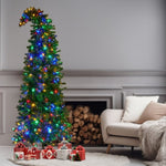 Bad Santa Curved Multicolour Pre-Lit Christmas Tree - 2.3m 112_OPBS75