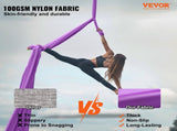 Aerial Silk & Yoga Swing, 8 m Length, Aerial Yoga Hammock Kit with 100gsm Nylon Fabric, Full Rigging V952-DCK822X28MSZR9A6KV0