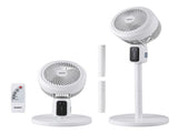 Devanti Pedestal Fan W/ Remote 3 Speed 12H Timer Height Adjustable Cooling Fan PF-RC-01R-WH