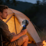 Solar USB Fan 5 Speed 1200mA Portable Handheld Outdoor V1369-AZ3-W-10326