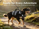 JUMAHE Dog Backpack Harness, Adjustable Dog Saddle Bag with Reflective Strips, Waterproof Oxford Pet V1188-MS-909-010