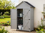 Gardeon Outdoor Storage Cabinet Cupboard Lockable Tool Organizer Shed Adjustable Grey OSC-CABI-WOOD-DD-GE