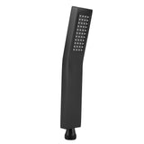 Matte Black Brass Square Handheld Shower Head Bathroom Sprayer Handshower with Hose V1294-YM0727-JY15299
