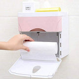 Tissue Box,Storage Box, Napkin Wall-Mounted Bathroom Tissue Dispenser Tissue Box V1366-AZ2-W-05621