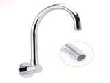 Chrome Round Gooseneck Arm Faucet Water Outlet Wall Mounted Swivel Bathtub Spout V1233-SP912CR