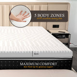 8cm Memory Foam Mattress Topper with Bamboo Cover - Single Size V915-MB0100