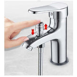 Shower Mixer Shower Faucet Single Hole Hot and Cold Dual-use Faucet Alloy, Hot and Cold Basin Faucet V1189-LC-LY-00046