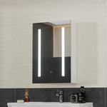 Bathroom Mirror Cabinet LED 500x720mm Medicine Wall Storage BV-MC-LED-SD01-WH