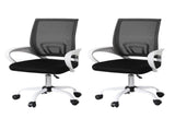 Artiss 2x Office Chair Mesh Computer Gaming Desk Chairs Work Study Mid Back OCHAIR-L-2004-WHX2