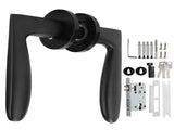 Entry Door Handle Lock Locking Lever Handle Set Reversible for Right Left Sided DoorsK Style V1294-YM0721-3114200099014