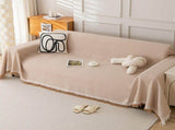 180*420CM Light Brown Premium Polyester Sofa Throw Blanket, Multi-Seasonal Use, Sofa Protector V888-ELOSUNG21125
