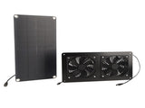 12V 20W Solar Powered Fan Kit Monocrystalline Silicon 3W Dual Cooling Fan for Car Greenhouse V1294-YM0521-3114230026411