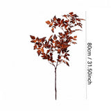 4 Pcs Artificial Fall MapleHemp Leaf Stems, 31.5 Inch Faux Plastic Autumn Foliage Branches, V1366-AZ2-W-24847