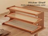3-Tier Wooden Mug Rack for Coffee Station Countertop Cup Organizer and Display Shelf for Kitchen V1369-AZ3-W-11091