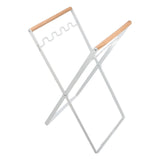 Trash Bag Holder Rubber Wood Handle Iron Flat Appearance Foldable Portable Garbage Bag V1294-YM0716-3117220182612