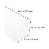 Set of 3 White Plastic Storage Bins with Lids, Sealed Kitchen Containers for Food and Household V1366-AZ2-W-20362