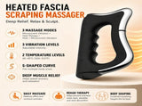 Black Wireless Heated Fascia Massager with 3 Levels Microcurrent Vibration and 2 Levels Heating V888-ELOSUNG52761