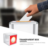 Clear Box with Lock for Fundraising and Votes Collection, Simple Design 1Pc V1366-AZ2-W-18678