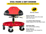 Rolling Garage Stool 300LBS Adjustable Mechanic Work Shop Seat w/Casters V952-HKYSCLWXDC6QRMFLIV0
