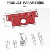 2-in-1 Cabinet Door Drilling Locator Template for Hinge and Handle Installation, Alloy Woodworking V1341-ZY-59PA4MXW-SET
