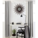 Designers Choice Pair of Linen Cotton Coated Eyelet Curtains Grey 140 x 213cm V442-DRY-CURTAIN-LINENCOTTON213-GREY-RE