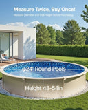 Round Pool Liner 24ft Overlap Style Pool Liner 54in Wall Height V952-YCNCROUND24F9N24HV0