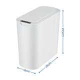 Devanti Automatic Trash Bin 2PCS with Lid 11L Motion Sensor Kitchen Bin Touchless Garbage Can Modern SB-F-11L-WHX2