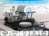 CARLA HOME Expandable Dish Drying Rack with Drainage Spout, Utensil Holder & Drainboardfor Kitchen LSB-36265
