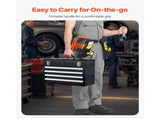 Metal Tool Box, 20.5-inch, Portable Metal Tool Box with 4 Drawers, Small Tool Chest with EVA Liners, V952-CTSBXSGJX20ILXNNKV0