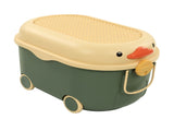 Toy Storage Box Multi Purpose Cute Duck Cover Plastic Clothes Organize Box with Wheel for Children V1294-YM0523-3117220062713