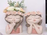 Fairy Flower Pot Small Succulent Pot Resin Living Room Dried Flower Decorative Planter V1294-YM0523-220107DJ02-2