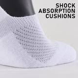 12X Rexy Cushion No Show Ankle Socks Medium Non-Slip Breathable WHITE V274-GM-RXCNOS-M12-WH