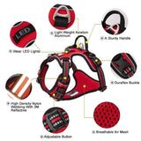 True Love No Pull Explosion Proof Dog Harness - Red, M ZAP-TLH56512-48