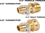 Garden Hose Repair Connector with Clamps Adjustable Twist Hose Nozzle V1258-DP02-C-206