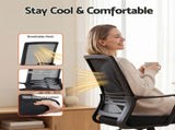 Artiss Office Chair Drafting Chairs Stool Computer Desk Studios Mesh Black OCHAIR-K-DRAF-BK
