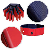 Foldable Dog Pet Pool Bathtub, Red, S V1188-MS-611-009
