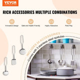 VEVOR Kitchen Playset Kids Pretend Cooking Play Toy 24 Piece Accessories Brown V952-ZTCFWJTZZJSMU245GV9