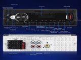 Black Retro Car Radio Receiver with USB for Truck and Auto Audio System V1370-AZ4-14637