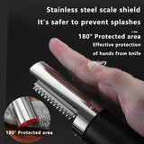 Green Cordless Electric Scaler - Rechargeable 3000mAh Power, Stainless Steel Blade, Mess-Free V888-ELOSUNG27803